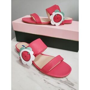 NEVER WORN 7.5 Kate Spade New York Womens Fabi Flat Sandals Pink 3d daisy flower